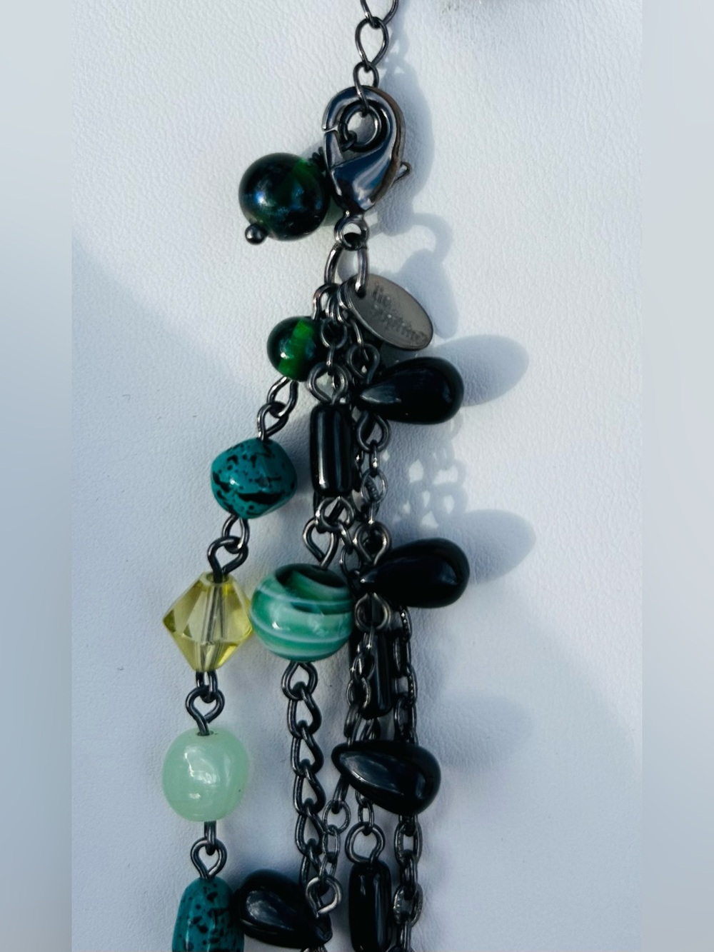 Lia Sophia ‘Herb Garden’ 5-Strand Mossy Green, Black Aqua, Teal Beaded Necklace - Picture 5 of 10